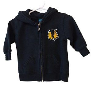 Precious Cargo Black Hooded Zip Up Sweatshirt Boys 18 Months